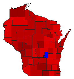 1998 Wisconsin County Map of General Election Results for Attorney General