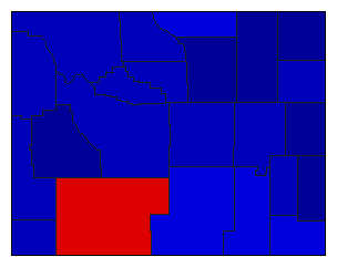 1990 Wyoming County Map of General Election Results for State Auditor