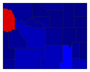 2018 Wyoming County Map of General Election Results for Secretary of State