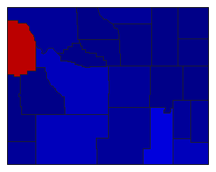 2018 Wyoming County Map of General Election Results for State Treasurer