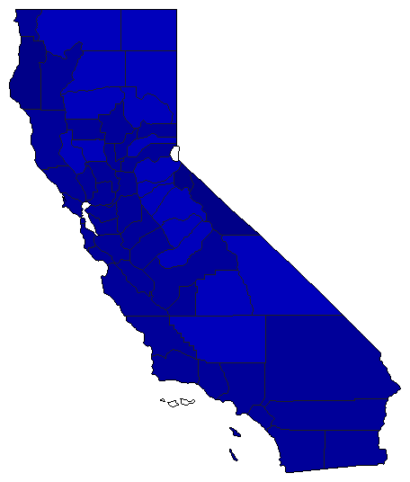1926 California County Map of General Election Results for Controller