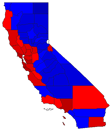 2010 California County Map of General Election Results for Insurance Commissioner
