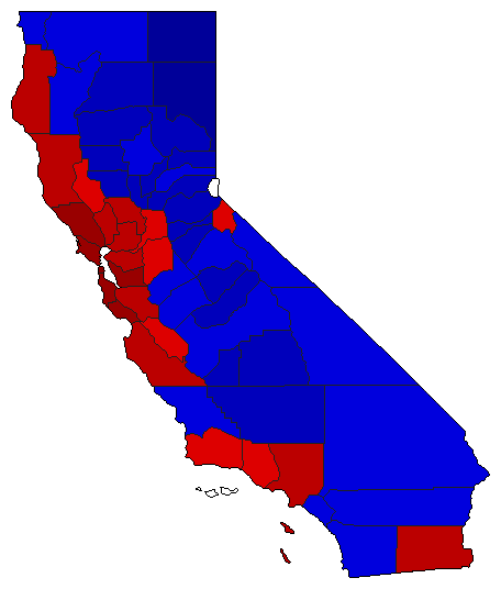 2014 California County Map of General Election Results for Insurance Commissioner