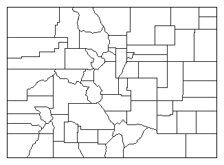 1878 Colorado County Map of General Election Results for Lt. Governor