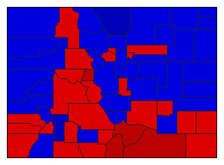 1956 Colorado County Map of General Election Results for Secretary of State