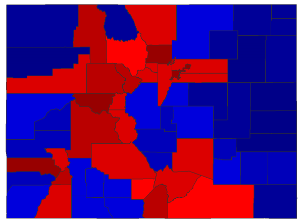 2022 Secretary of State General Election - Colorado Election County Map
