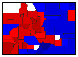 1908 Colorado County Map of General Election Results for State Treasurer