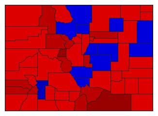 1958 Colorado County Map of General Election Results for State Treasurer