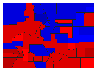 1930 Colorado County Map of General Election Results for Attorney General