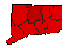 1974 Connecticut County Map of General Election Results for Comptroller General