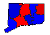 1932 Connecticut County Map of General Election Results for Senator