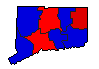 1982 Connecticut County Map of General Election Results for Senator
