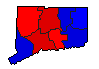 1988 Connecticut County Map of General Election Results for Senator