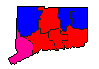 1912 Connecticut County Map of General Election Results for Governor