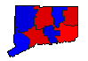 1932 Connecticut County Map of General Election Results for Governor