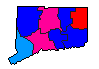 1938 Connecticut County Map of General Election Results for Governor