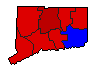 1974 Connecticut County Map of General Election Results for Governor