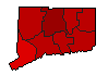 1974 Connecticut County Map of General Election Results for Secretary of State