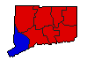 1982 Connecticut County Map of General Election Results for State Treasurer