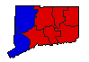 1990 Connecticut County Map of General Election Results for State Treasurer