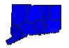 1994 Connecticut County Map of General Election Results for State Treasurer