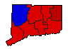 1966 Connecticut County Map of General Election Results for Attorney General