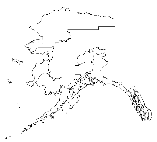 1992 Alaska County Map of Democratic Primary Election Results for President