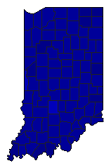 2020 Indiana County Map of Democratic Primary Election Results for President