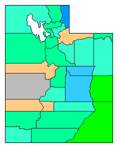 2020 Utah County Map of Democratic Primary Election Results for President