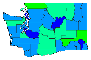 2020 Washington County Map of Democratic Primary Election Results for President