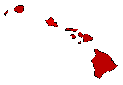 2012 Hawaii County Map of Democratic Primary Election Results for Senator