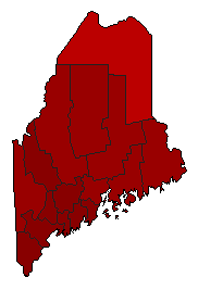 1998 Maine County Map of Democratic Primary Election Results for Governor