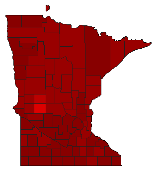 1978 Minnesota County Map of Democratic Primary Election Results for Governor