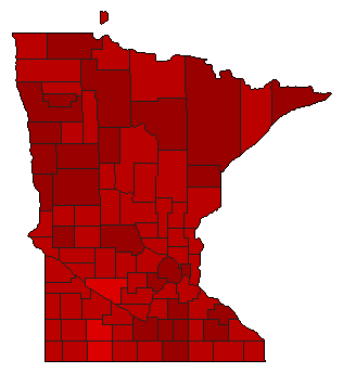 2006 Minnesota County Map of Democratic Primary Election Results for Secretary of State