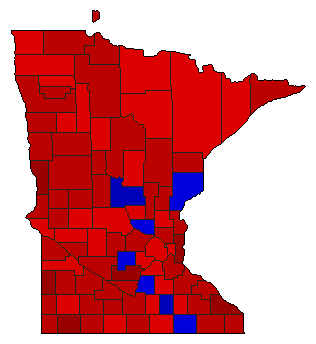 1946 Minnesota County Map of Democratic Primary Election Results for Attorney General