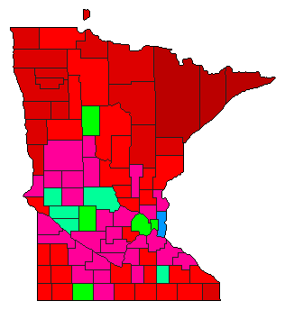 2006 Minnesota County Map of Democratic Primary Election Results for Attorney General