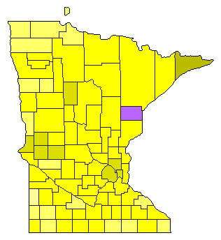 2018 Minnesota County Map of Democratic Primary Election Results for Attorney General