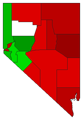 1918 Nevada County Map of Democratic Primary Election Results for Controller