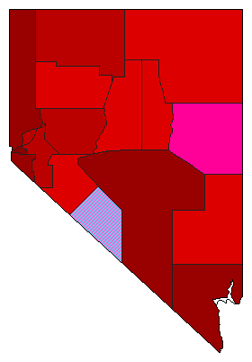 2018 Nevada County Map of Democratic Primary Election Results for Senator