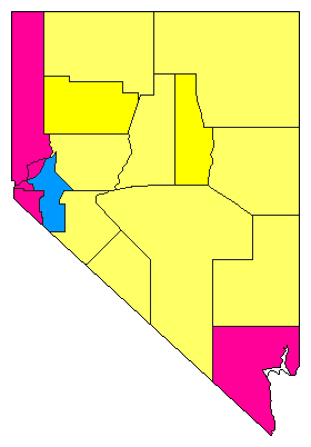 2002 Nevada County Map of Democratic Primary Election Results for Governor