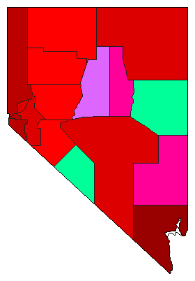 2010 Nevada County Map of Democratic Primary Election Results for Governor