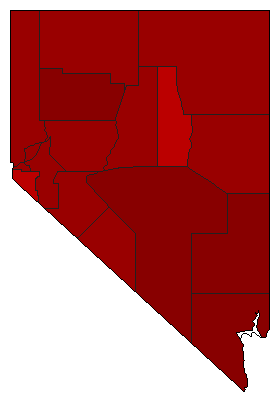 1978 Nevada County Map of Democratic Primary Election Results for Attorney General