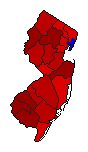1978 New Jersey County Map of Democratic Primary Election Results for Senator