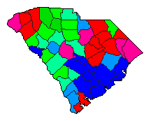 2022 South Carolina County Map of Democratic Primary Election Results for Senator