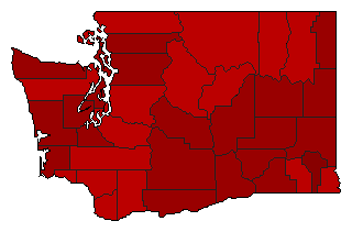 2000 Washington County Map of Democratic Primary Election Results for Senator