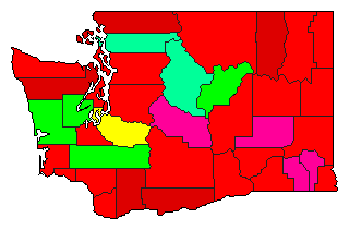 2012 Washington County Map of Democratic Primary Election Results for Secretary of State