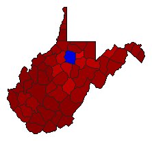 2016 West Virginia County Map of Democratic Primary Election Results for Secretary of State