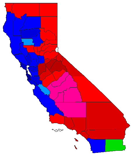2006 California County Map of Democratic Primary Election Results for Lt. Governor
