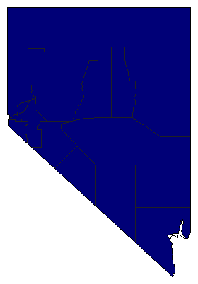 2024 Nevada County Map of Republican Primary Election Results for President