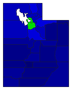 2024 Utah County Map of Republican Primary Election Results for President